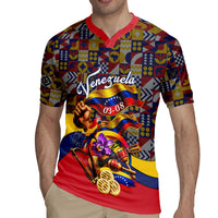 Venezuela Flag Day Patriotism Rugby Jersey Heritage Flag Jaguar Traditional Instruments