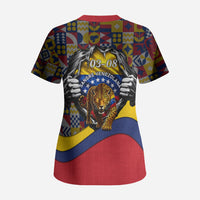 Venezuela Flag Day Patriotism Scrub Top Heritage Flag Jaguar Traditional Instruments