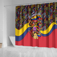 Venezuela Flag Day Patriotism Shower Curtain Heritage Flag Jaguar Traditional Instruments