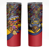 Venezuela Flag Day Patriotism Skinny Tumbler Heritage Flag Jaguar Traditional Instruments