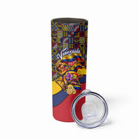 Venezuela Flag Day Patriotism Skinny Tumbler Heritage Flag Jaguar Traditional Instruments