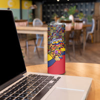 Venezuela Flag Day Patriotism Skinny Tumbler Heritage Flag Jaguar Traditional Instruments