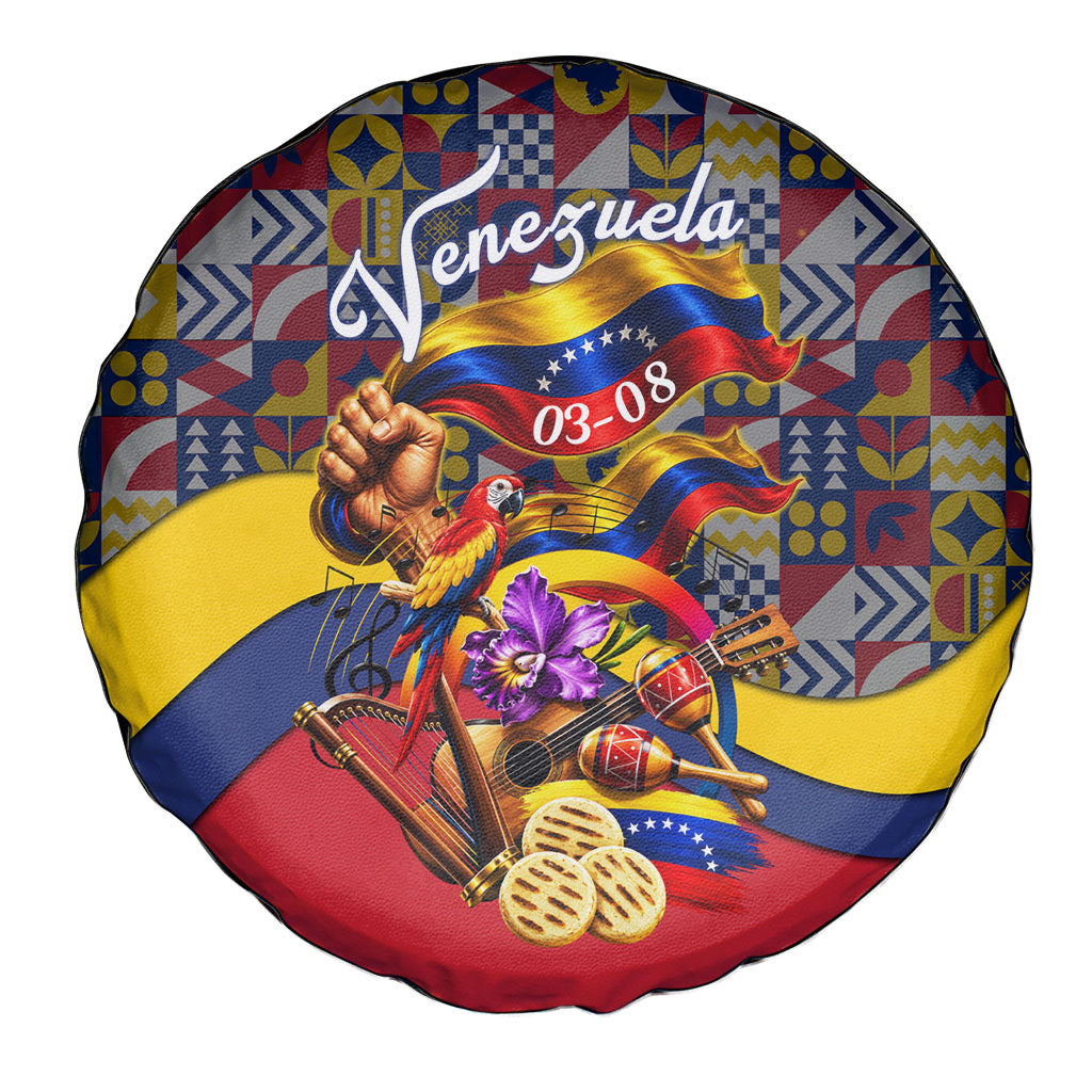 Venezuela Flag Day Patriotism Spare Tire Cover Heritage Flag Jaguar Traditional Instruments