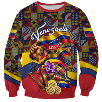 Venezuela Flag Day Patriotism Sweatshirt Heritage Flag Jaguar Traditional Instruments