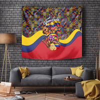 Venezuela Flag Day Patriotism Tapestry Heritage Flag Jaguar Traditional Instruments