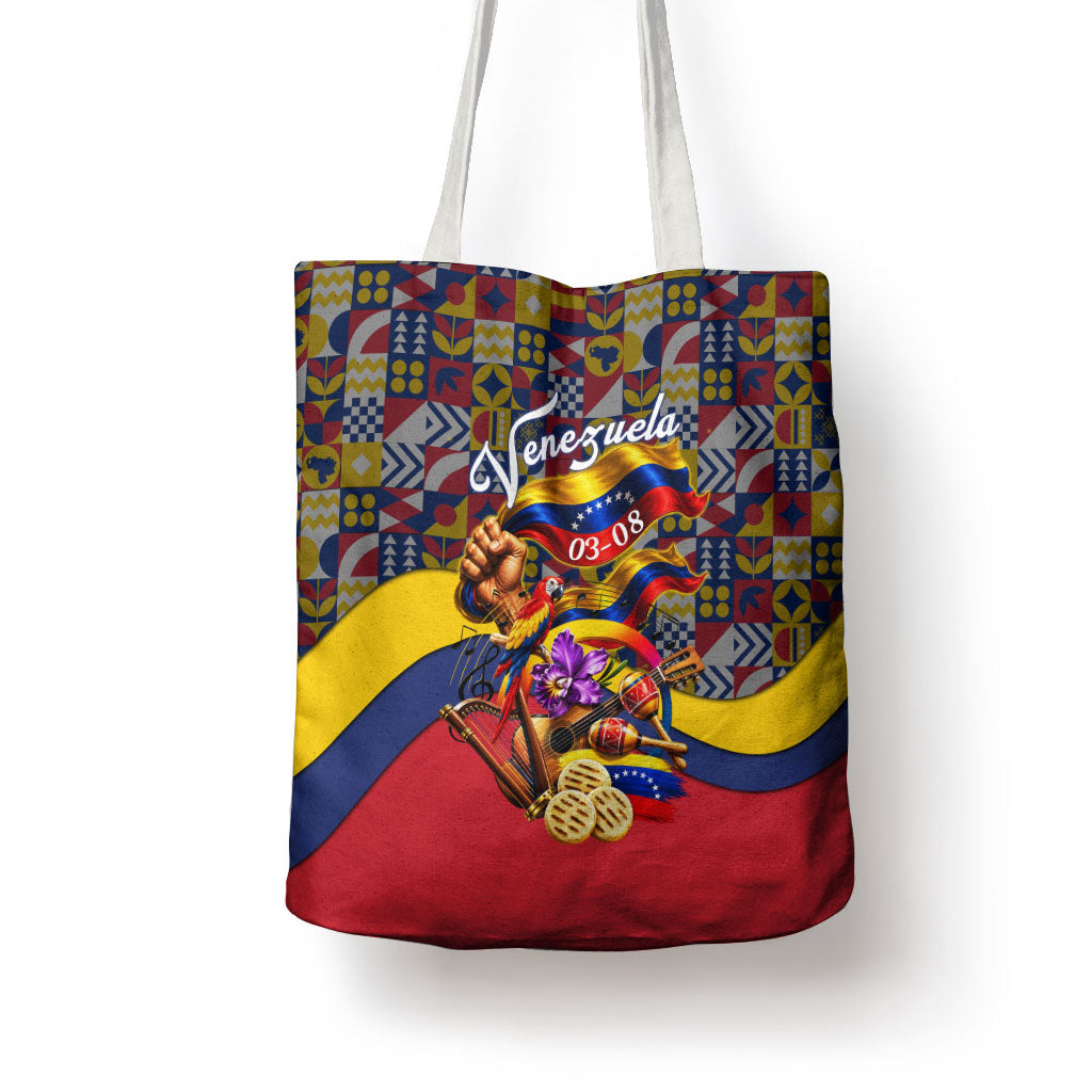Venezuela Flag Day Patriotism Tote Bag Heritage Flag Jaguar Traditional Instruments