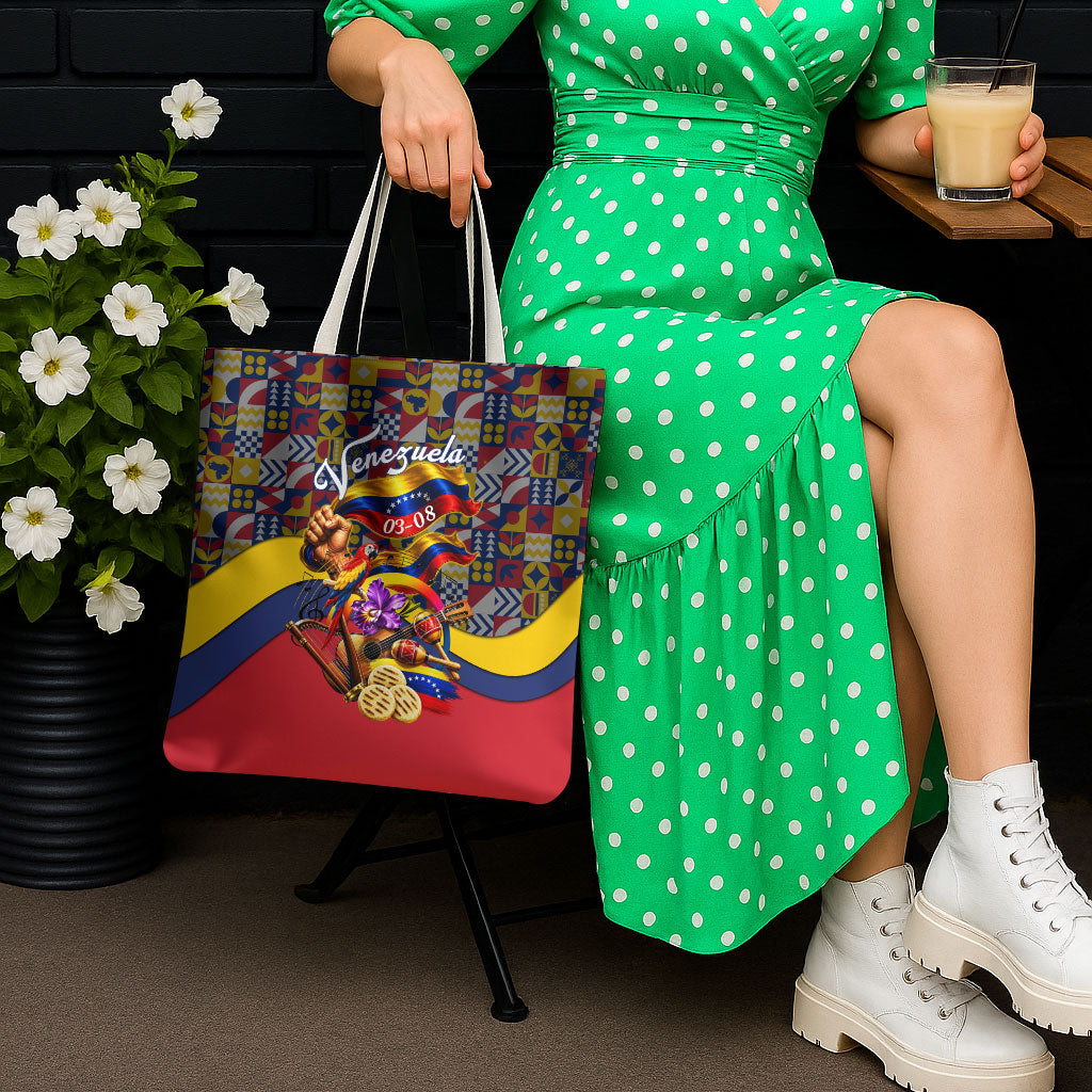Venezuela Flag Day Patriotism Tote Bag Heritage Flag Jaguar Traditional Instruments