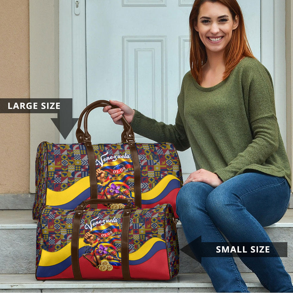 Venezuela Flag Day Patriotism Travel Bag Heritage Flag Jaguar Traditional Instruments