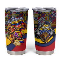 Venezuela Flag Day Patriotism Tumbler Cup Heritage Flag Jaguar Traditional Instruments