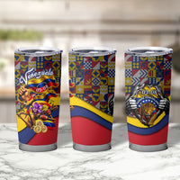 Venezuela Flag Day Patriotism Tumbler Cup Heritage Flag Jaguar Traditional Instruments