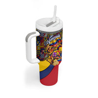 Venezuela Flag Day Patriotism Tumbler With Handle Heritage Flag Jaguar Traditional Instruments