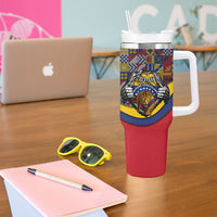 Venezuela Flag Day Patriotism Tumbler With Handle Heritage Flag Jaguar Traditional Instruments