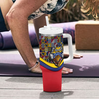 Venezuela Flag Day Patriotism Tumbler With Handle Heritage Flag Jaguar Traditional Instruments