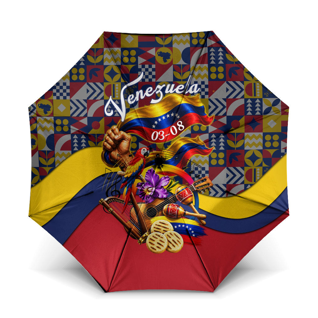 Venezuela Flag Day Patriotism Umbrella Heritage Flag Jaguar Traditional Instruments