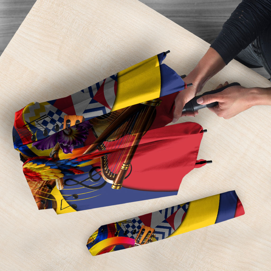 Venezuela Flag Day Patriotism Umbrella Heritage Flag Jaguar Traditional Instruments