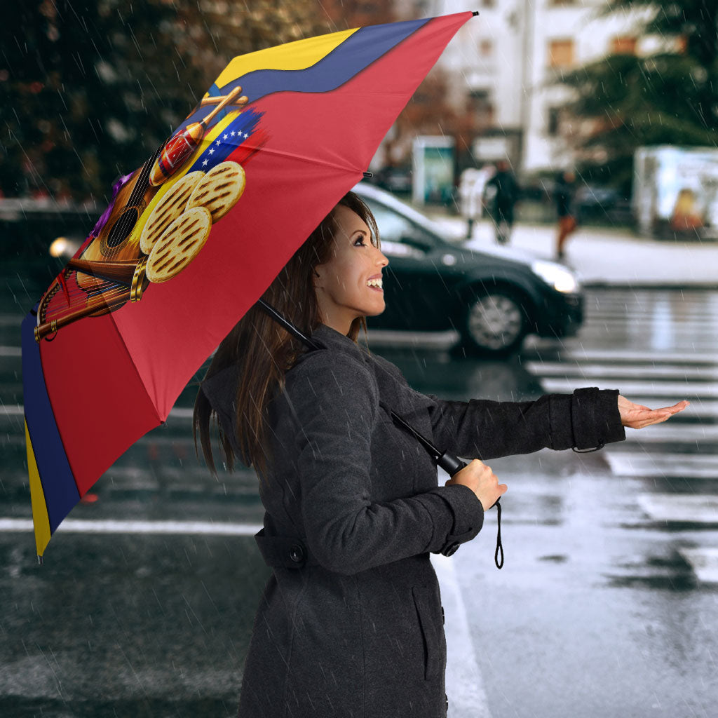 Venezuela Flag Day Patriotism Umbrella Heritage Flag Jaguar Traditional Instruments