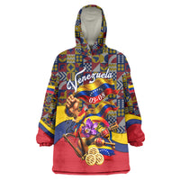 Venezuela Flag Day Patriotism Wearable Blanket Hoodie Heritage Flag Jaguar Traditional Instruments