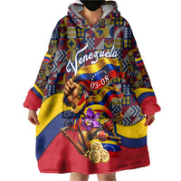 Venezuela Flag Day Patriotism Wearable Blanket Hoodie Heritage Flag Jaguar Traditional Instruments