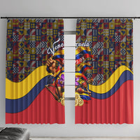 Venezuela Flag Day Patriotism Window Curtain Heritage Flag Jaguar Traditional Instruments