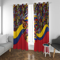 Venezuela Flag Day Patriotism Window Curtain Heritage Flag Jaguar Traditional Instruments