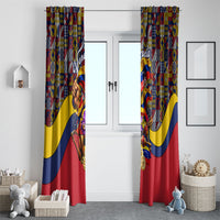 Venezuela Flag Day Patriotism Window Curtain Heritage Flag Jaguar Traditional Instruments