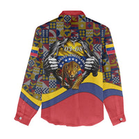 Venezuela Flag Day Patriotism Women Casual Shirt Heritage Flag Jaguar Traditional Instruments