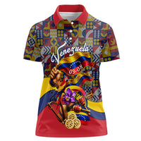 Venezuela Flag Day Patriotism Women Polo Shirt Heritage Flag Jaguar Traditional Instruments