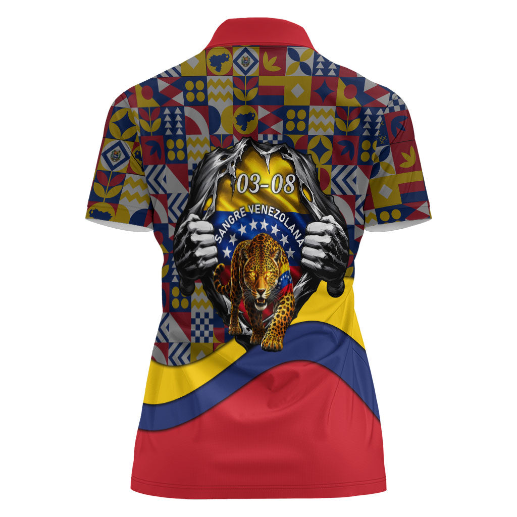 Venezuela Flag Day Patriotism Women Polo Shirt Heritage Flag Jaguar Traditional Instruments