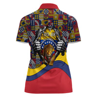 Venezuela Flag Day Patriotism Women Polo Shirt Heritage Flag Jaguar Traditional Instruments