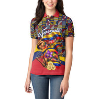 Venezuela Flag Day Patriotism Women Polo Shirt Heritage Flag Jaguar Traditional Instruments