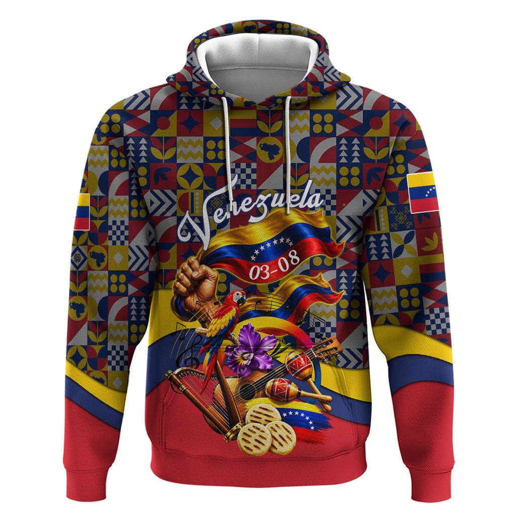 Venezuela Flag Day Patriotism Zip Hoodie Heritage Flag Jaguar Traditional Instruments