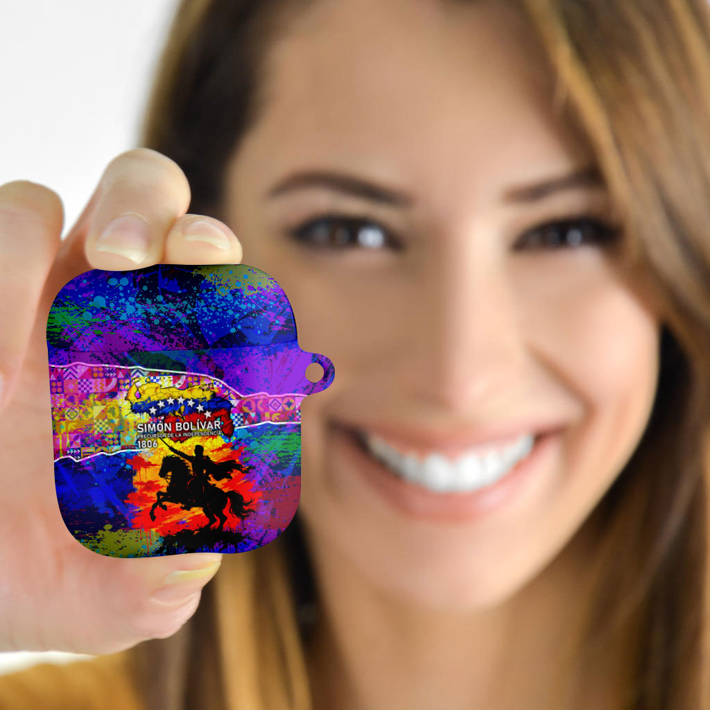 Simon Bolivar Venezuela Flag Day AirPods Case Patriotism Precursor De La Independencia Vibrant Flag