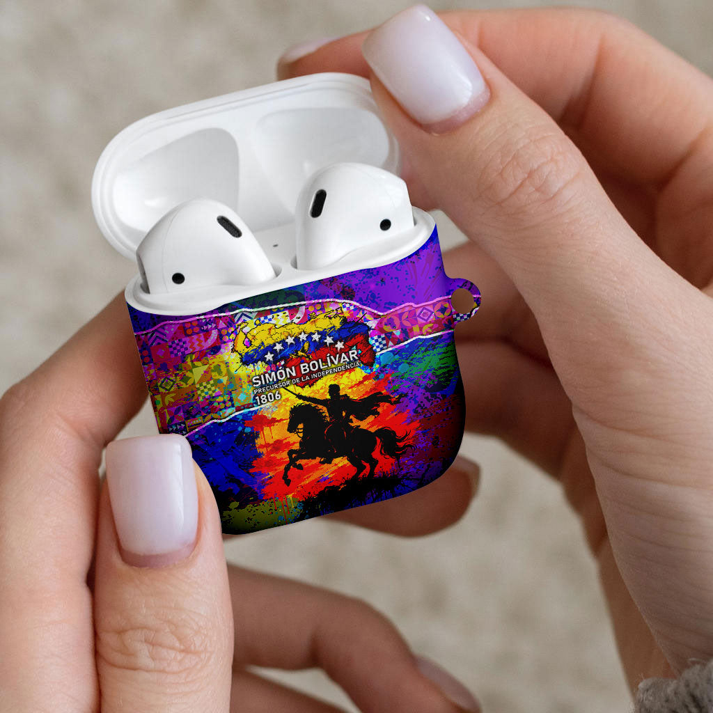 Simon Bolivar Venezuela Flag Day AirPods Case Patriotism Precursor De La Independencia Vibrant Flag