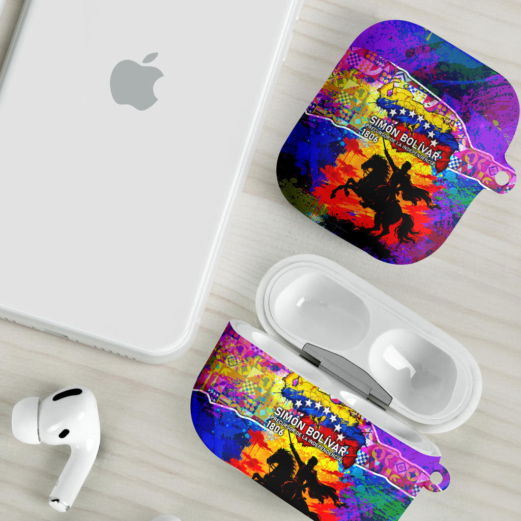 Simon Bolivar Venezuela Flag Day AirPods Case Patriotism Precursor De La Independencia Vibrant Flag