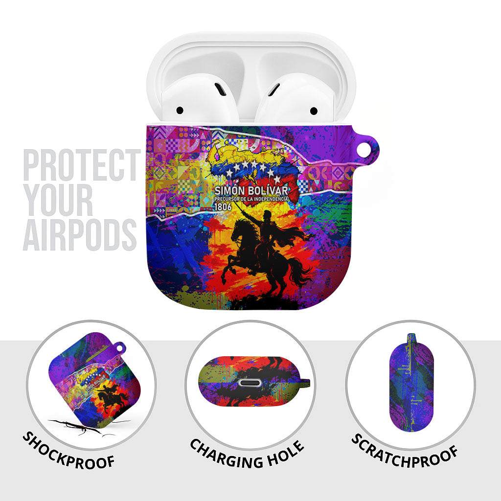 Simon Bolivar Venezuela Flag Day AirPods Case Patriotism Precursor De La Independencia Vibrant Flag