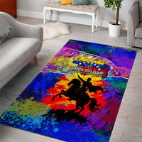 Simon Bolivar Venezuela Flag Day Area Rug Patriotism Precursor De La Independencia Vibrant Flag