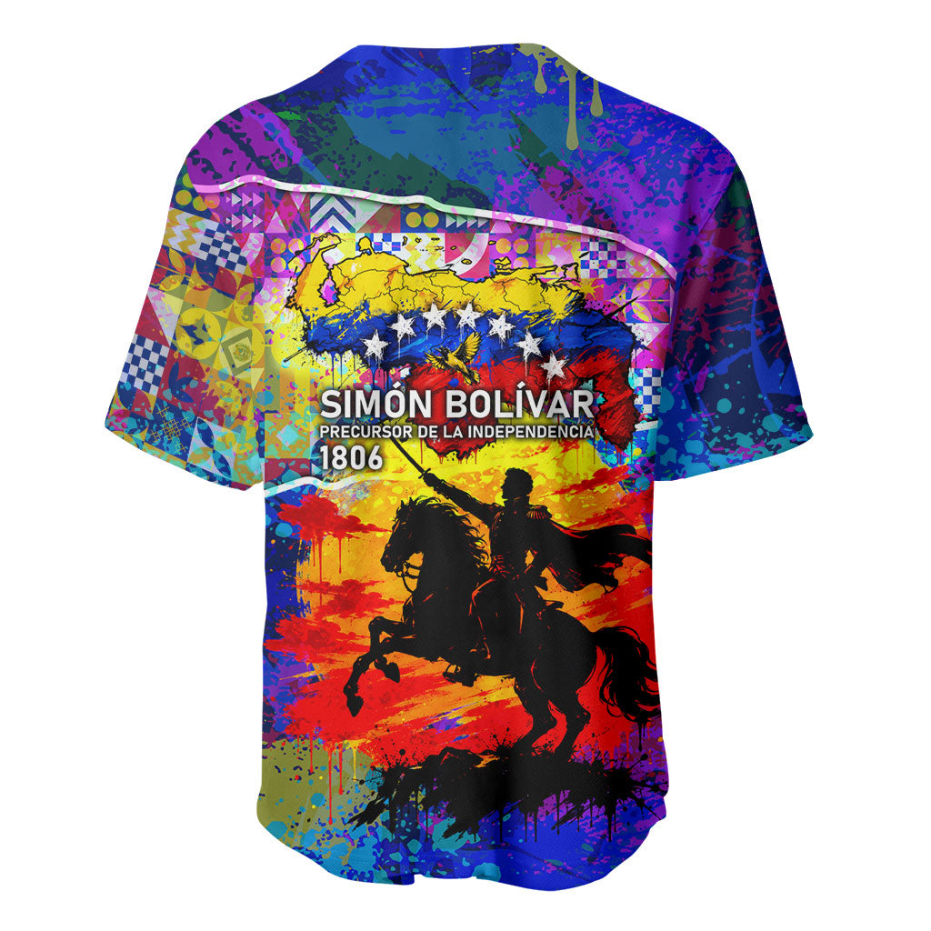 Simon Bolivar Venezuela Flag Day Baseball Jersey Patriotism Precursor De La Independencia Vibrant Flag
