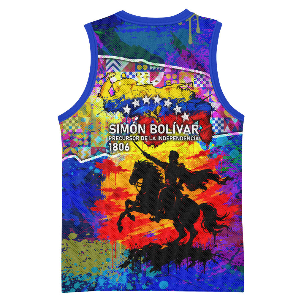 Simon Bolivar Venezuela Flag Day Basketball Jersey Patriotism Precursor De La Independencia Vibrant Flag