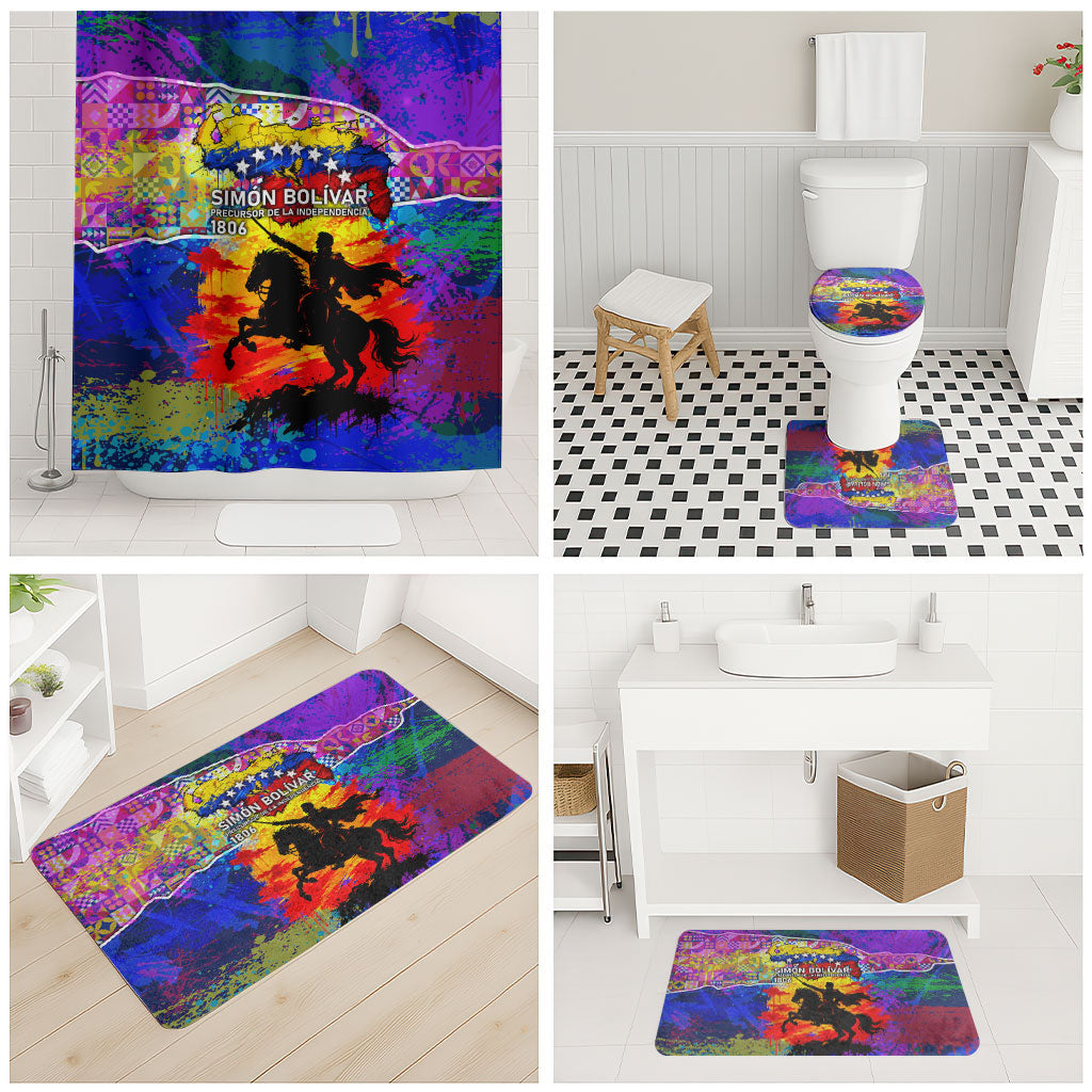 Simon Bolivar Venezuela Flag Day Bathroom Set Patriotism Precursor De La Independencia Vibrant Flag