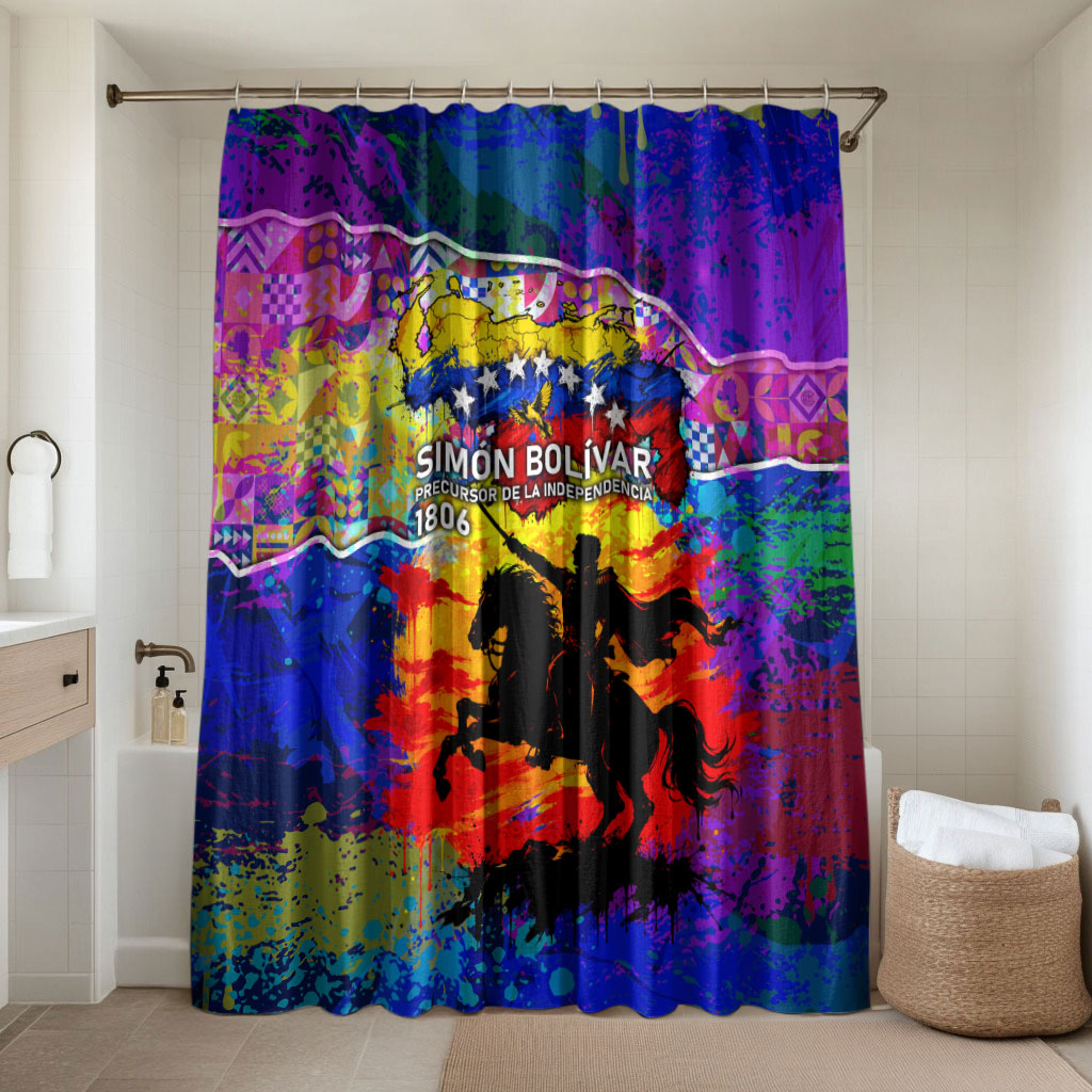 Simon Bolivar Venezuela Flag Day Bathroom Set Patriotism Precursor De La Independencia Vibrant Flag