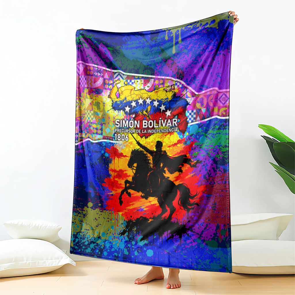 Simon Bolivar Venezuela Flag Day Blanket Patriotism Precursor De La Independencia Vibrant Flag