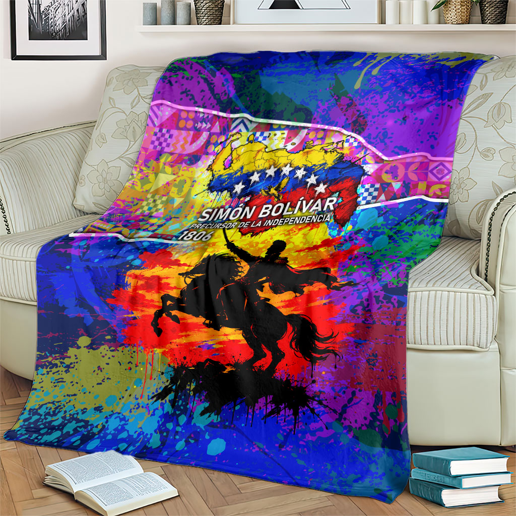 Simon Bolivar Venezuela Flag Day Blanket Patriotism Precursor De La Independencia Vibrant Flag