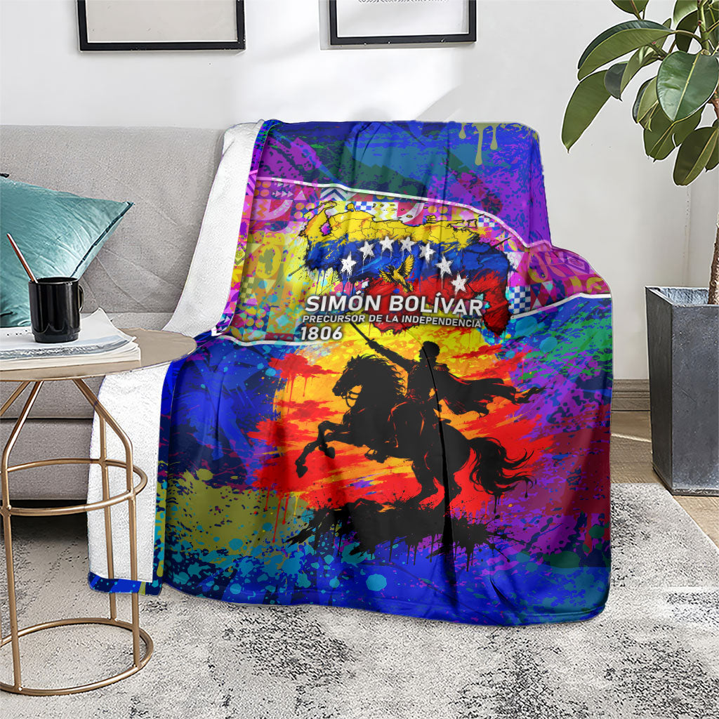 Simon Bolivar Venezuela Flag Day Blanket Patriotism Precursor De La Independencia Vibrant Flag
