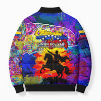 Simon Bolivar Venezuela Flag Day Bomber Puffer Jacket Patriotism Precursor De La Independencia Vibrant Flag