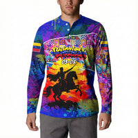 Simon Bolivar Venezuela Flag Day Button Sweatshirt Patriotism Precursor De La Independencia Vibrant Flag