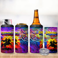 Simon Bolivar Venezuela Flag Day 4 in 1 Can Cooler Tumbler Patriotism Precursor De La Independencia Vibrant Flag