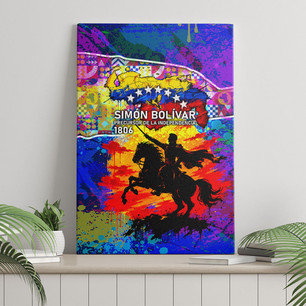 Simon Bolivar Venezuela Flag Day Canvas Wall Art Patriotism Precursor De La Independencia Vibrant Flag