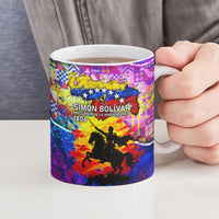 Simon Bolivar Venezuela Flag Day Ceramic Mug Patriotism Precursor De La Independencia Vibrant Flag