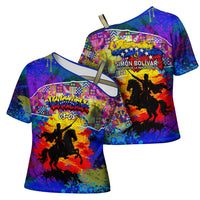 Simon Bolivar Venezuela Flag Day Cross Shoulder Shirt Patriotism Precursor De La Independencia Vibrant Flag