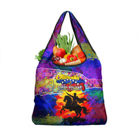 Simon Bolivar Venezuela Flag Day Grocery Bag Patriotism Precursor De La Independencia Vibrant Flag